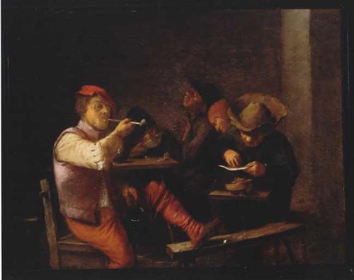Smokers in an Inn - Adriaen Brouwer