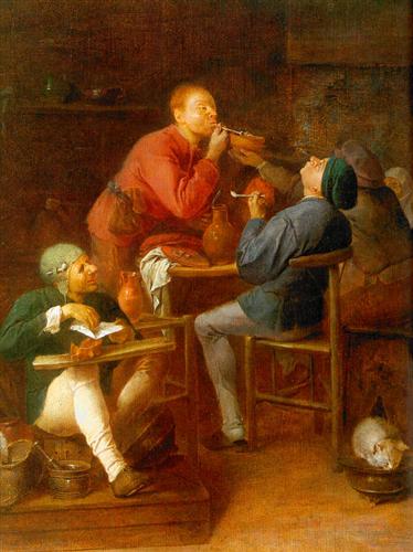 The Smokers or The Peasants of Moerdijk - Adriaen Brouwer
