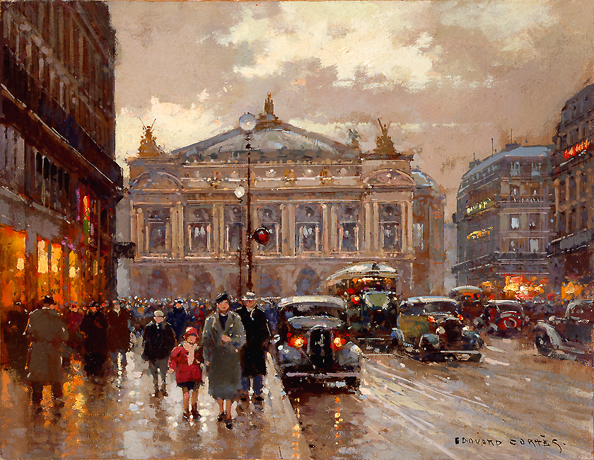 Place De L'Opera - Edouard Cortes - WikiArt.org - Encyclopedia Of ...