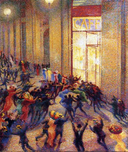 Riot in the Galleria - Umberto Boccioni
