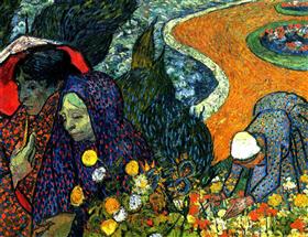Señoras de Arles (memorias del jardín en Etten), Vincent van Gogh