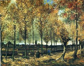 Carril con los álamos cerca de Nuenen, Vincent van Gogh