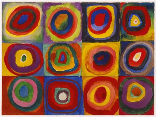 Color Study: Squares with Concentric Circles -  Wassily Kandinsky
