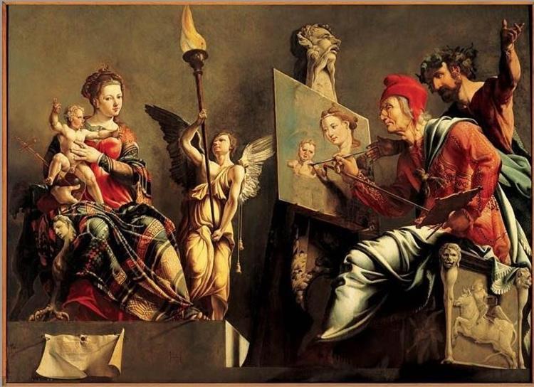Saint Luke Painting the Virgin - Мартин де Вос