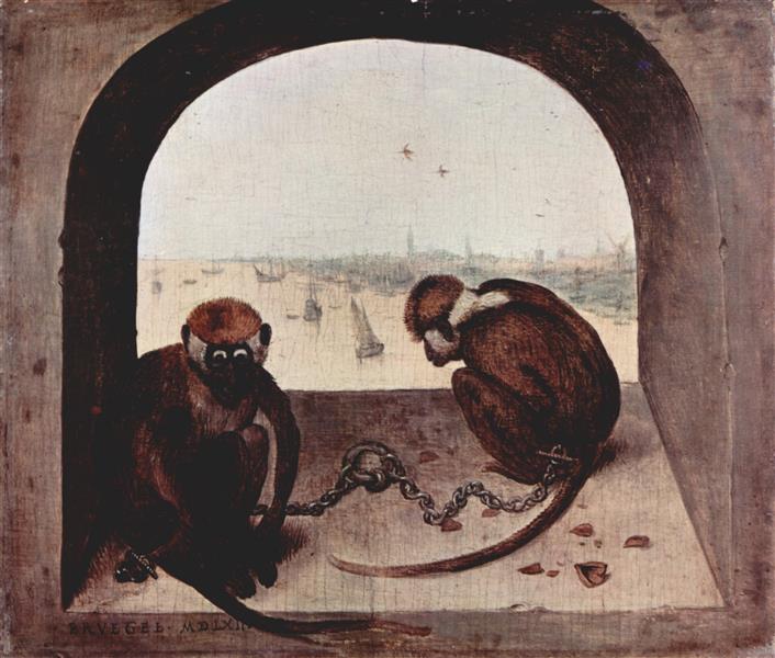 Two Monkeys, 1562 - Pieter Bruegel the Elder