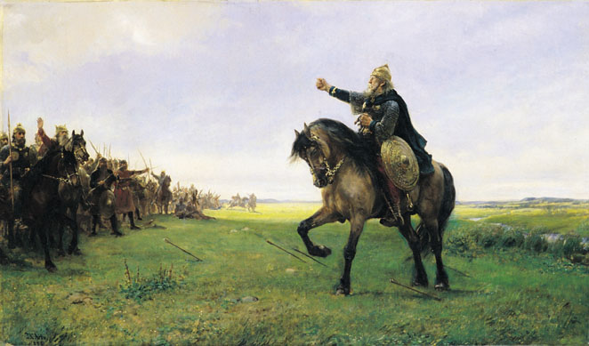 Gizur challenges the Huns, 1886 - Петер Арбо