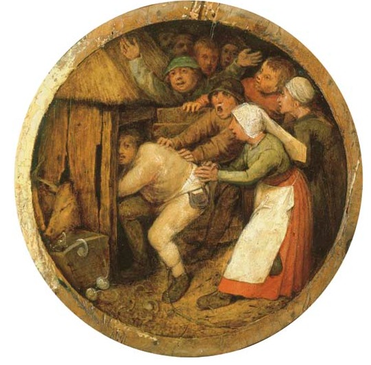 The Drunkard pushed into the Pigsty, c.1568 - Пітер Брейгель старший