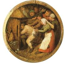 The Drunkard pushed into the Pigsty - Pieter Bruegel the Elder