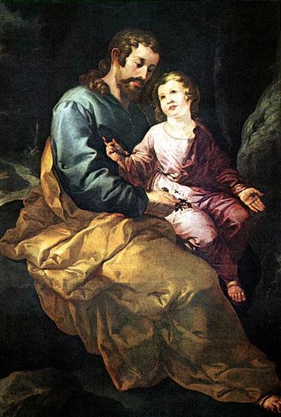 St Joseph and the Christ Child, 1648 - Франсіско Еррера Старший