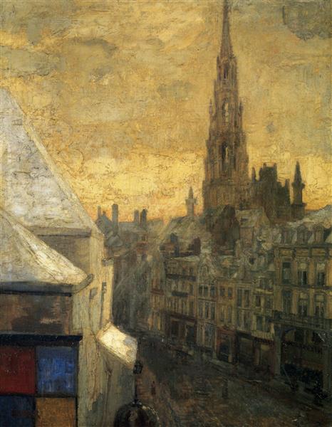 Hotel de ville de Bruxelles, 1885 - James Ensor