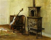 Interior with a Cello - Carl Holsøe