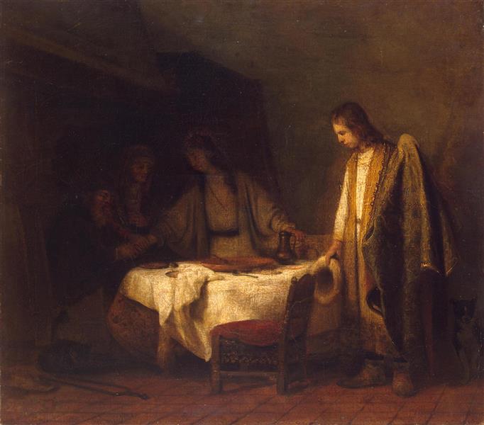 Tobias's Farewell to his Parents, c.1650 - Самюэл ван Хогстратен