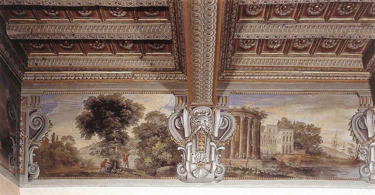 Imaginary Landscape with Temple of Sibyl at Tivoli, c.1625 - Agostino Tassi