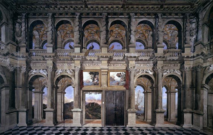 Simulated Loggia Architecture with Landscape Views, c.1621 - Agostino Tassi