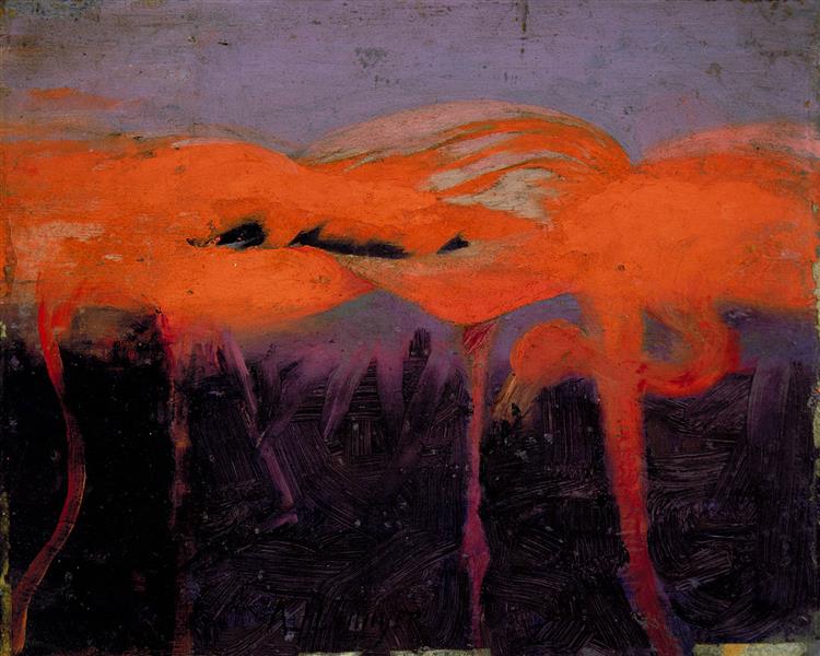 Red Flamingoes, 1909 - Abbott Thayer