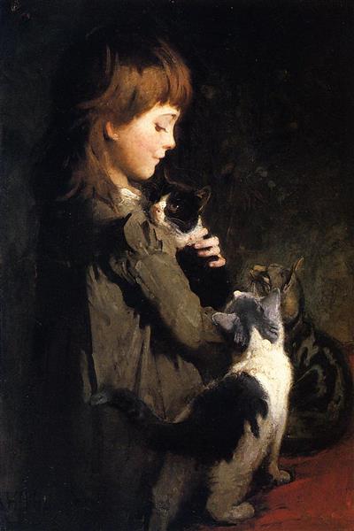 The Favorite Kitten - Abbott Thayer