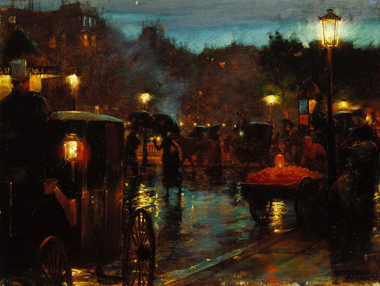 Paris at Night, 1889 - Charles Courtney Curran