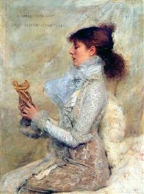 Portrait of Sarah Bernhardt - Жюль Бастьен-Лепаж