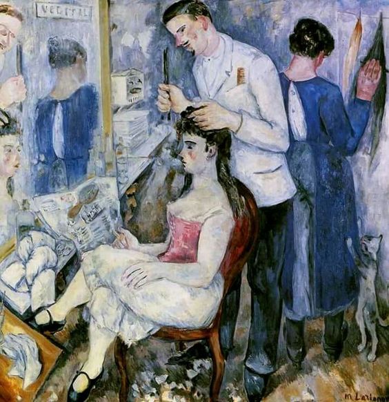 The Girl at the Barber, 1920 - Mikhail Larionov