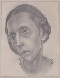 Female Portrait - Wassili Dmitrijewitsch Jermilow