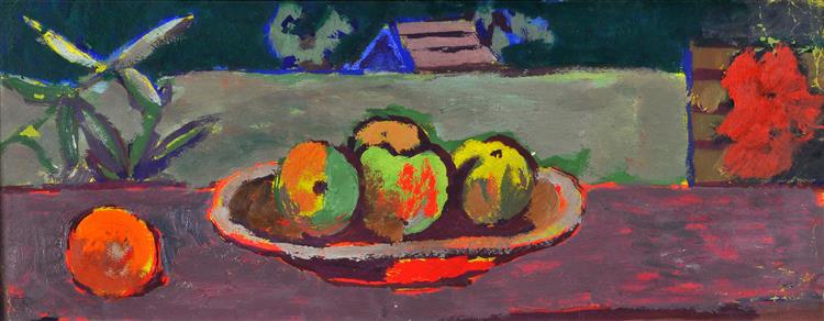 Bowl with Apples, 1950 - Roman Selsky