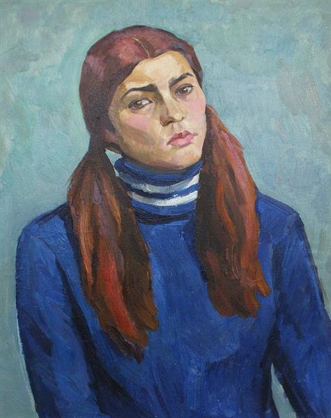 Daughter's Portrait, c.1960 - Виктор Васильевич Шаталин