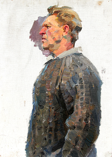 Male Portrait, c.1960 - Виктор Васильевич Шаталин