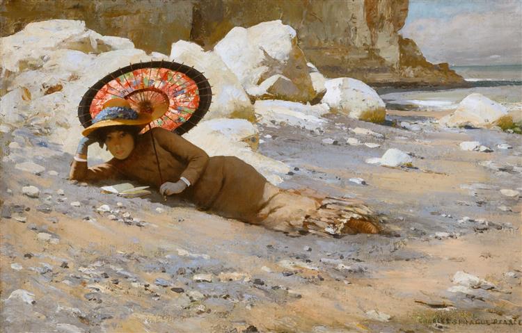 Reading by the Shore - Charles Sprague Pearce