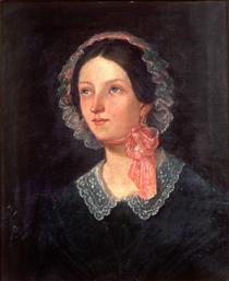 Familiy Portrait. Augusta Antoinette Wergeland Vedøe. Sister of Famous Norwegian Poet Henrik Wergeland - Knud Baade