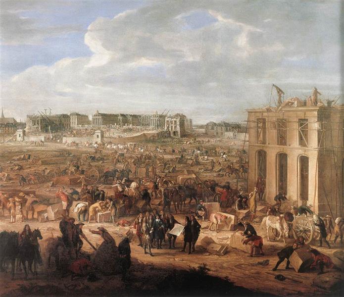 Construction of the Château De Versailles, 1669 - Adam van der Meulen