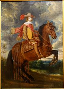 Equestrian Portrait of Cardinal Infante Ferdinand of Austria - Adam François van der Meulen