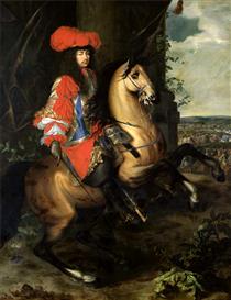 Equestrian Portrait of Louis Xiv of France - Adam van der Meulen