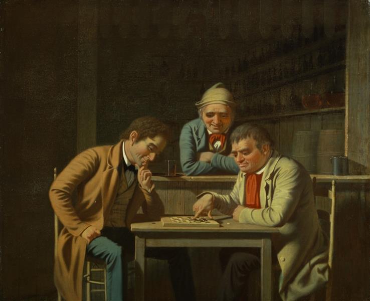 The Checker Players, 1850 - Джордж Калеб Бингем
