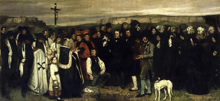 Um enterro à Ornans, 1849 - 1850 - Gustave Courbet