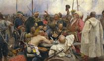The Reply of the Zaporozhian Cossacks to Sultan Mehmed IV - Ilya Repin