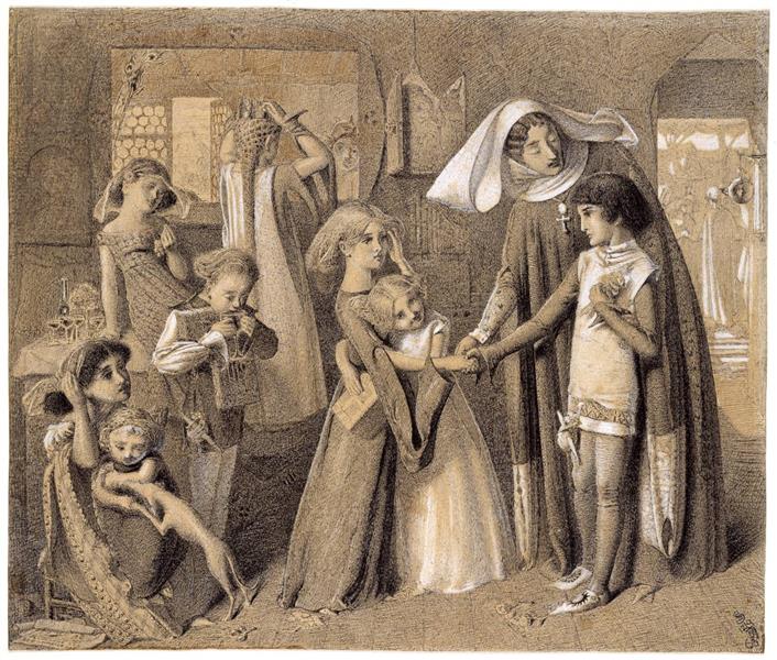 Перша зустріч Данте з Беатріче, 1863 - Сімеон Соломон