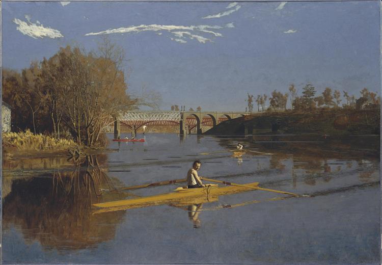 Max Schmitt in a Single Scull (The Champion Single Sculls), 1871 - Thomas Eakins