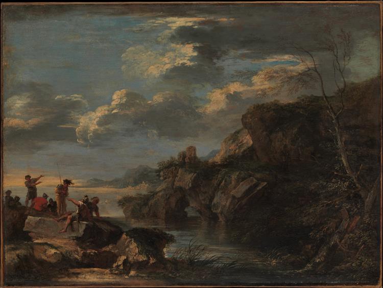 Bandits on a Rocky Coast, c.1656 - Salvator Rosa