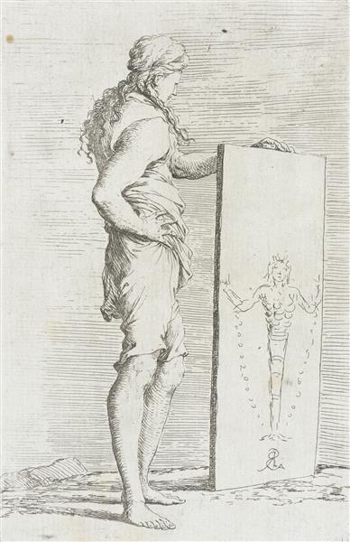 Youth with An Effigy of Diana of Ephesus, 1657 - Сальватор Роза