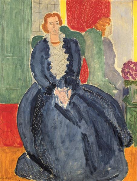 Blue Dress Reflected in a Mirror, 1937 - Henri Matisse