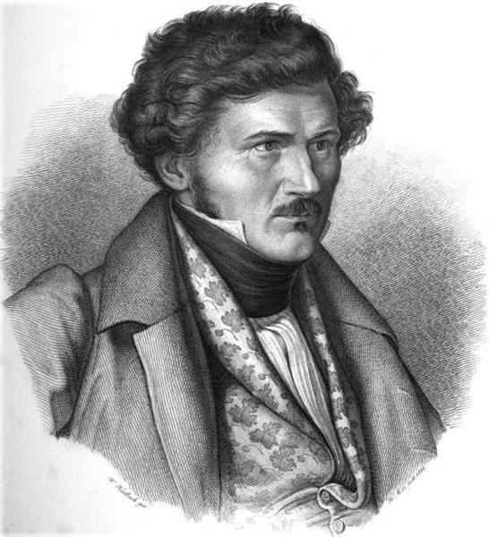 Portrait of Swiss Engraver Samuel Amsler, 1850 - Вильгельм фон Каульбах