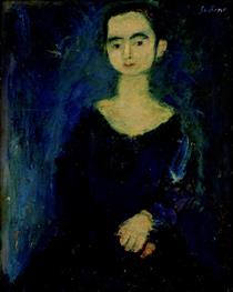 Lady in blue - Хаим Сутин