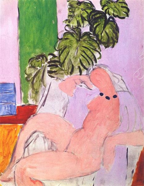 Nude in Armchair and Foliage, c.1937 - Henri Matisse