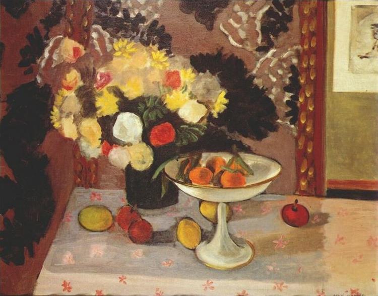 Still Life (Bouquet and Compotier), 1925 - 馬蒂斯