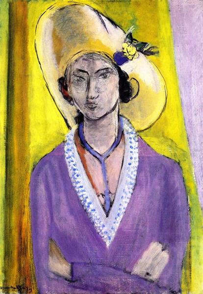 The Yellow Hat, 1929 - Анри Матисс