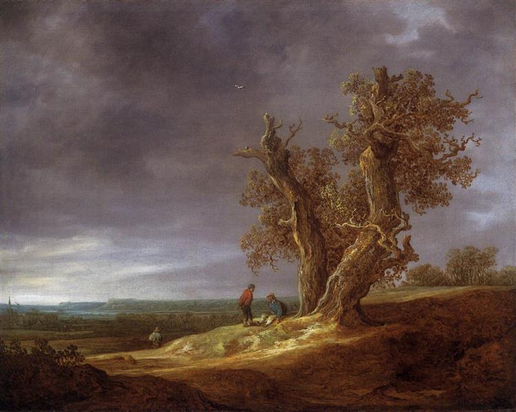 Landscape with Two Oaks, 1641 - Jan van Goyen - WikiArt.org