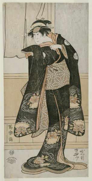 Iwai Hanshirō IV as Otoma, Daughter of Ohina from Inamuragasaki in Kamakura, actually Kikusui, the wife of Kusunoki Masashige, 1795 - 東洲齋寫樂