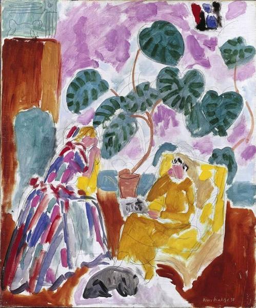 Deux Femmes Dans La Verdure Avec Un Chien, 1938 - 馬蒂斯