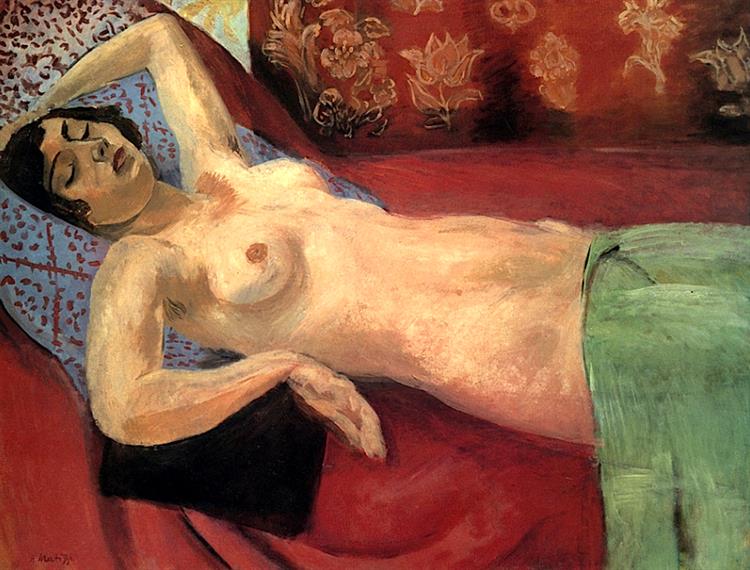 Nude With a Green Shawl, 1922 - Анри Матисс