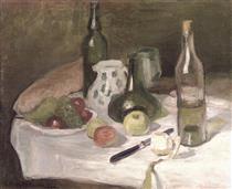 Still LIfe with Fruit and Bottles - 馬蒂斯
